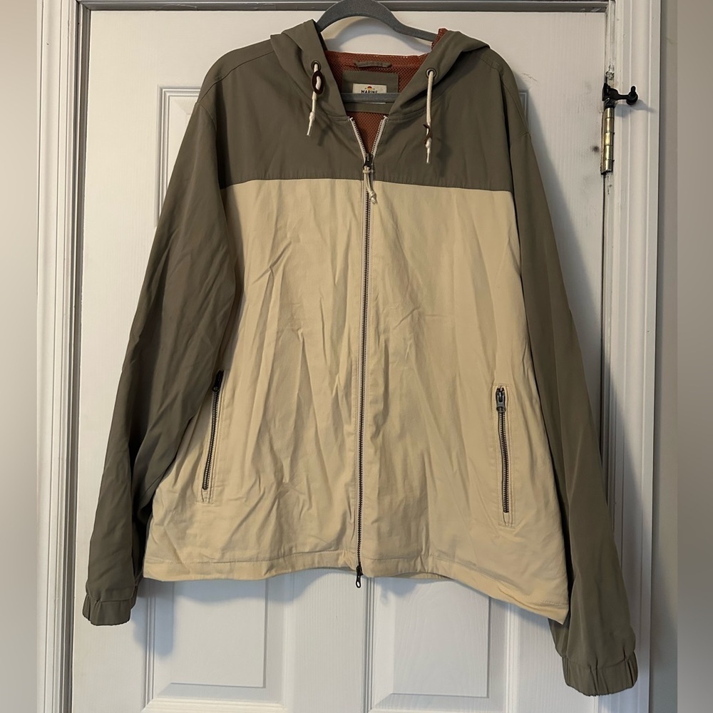 Marine Layer Dawson Stretch Twill Hooded Windbreaker Jacket